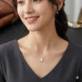 Silver Ladies Chain Mop Butterfly