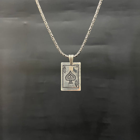 Silver Pendant Spade A
