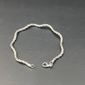 Silver Ladies Bracelet Italian Zig zag Kada/Bracelet