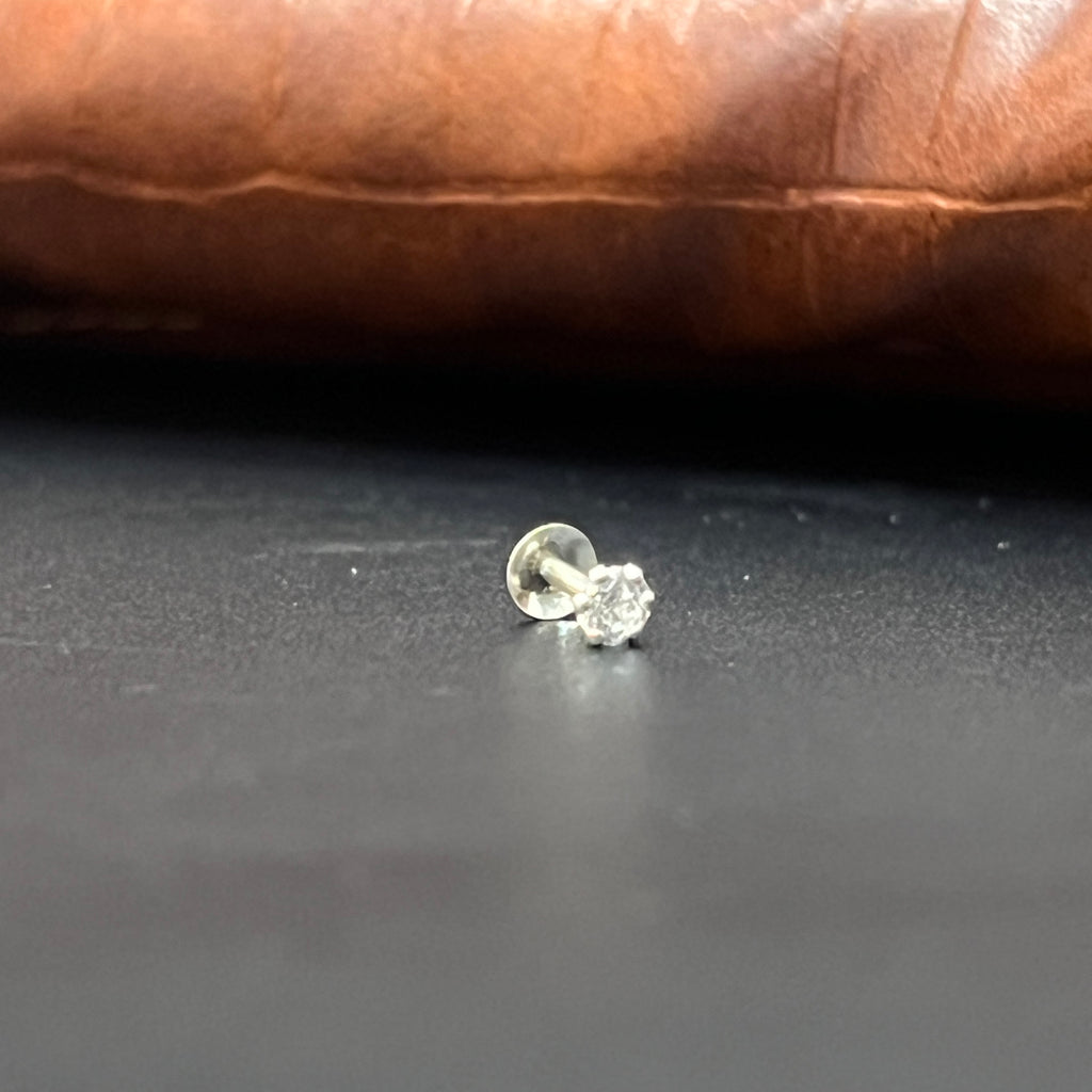 Silver Mens Earrings 3.5mm