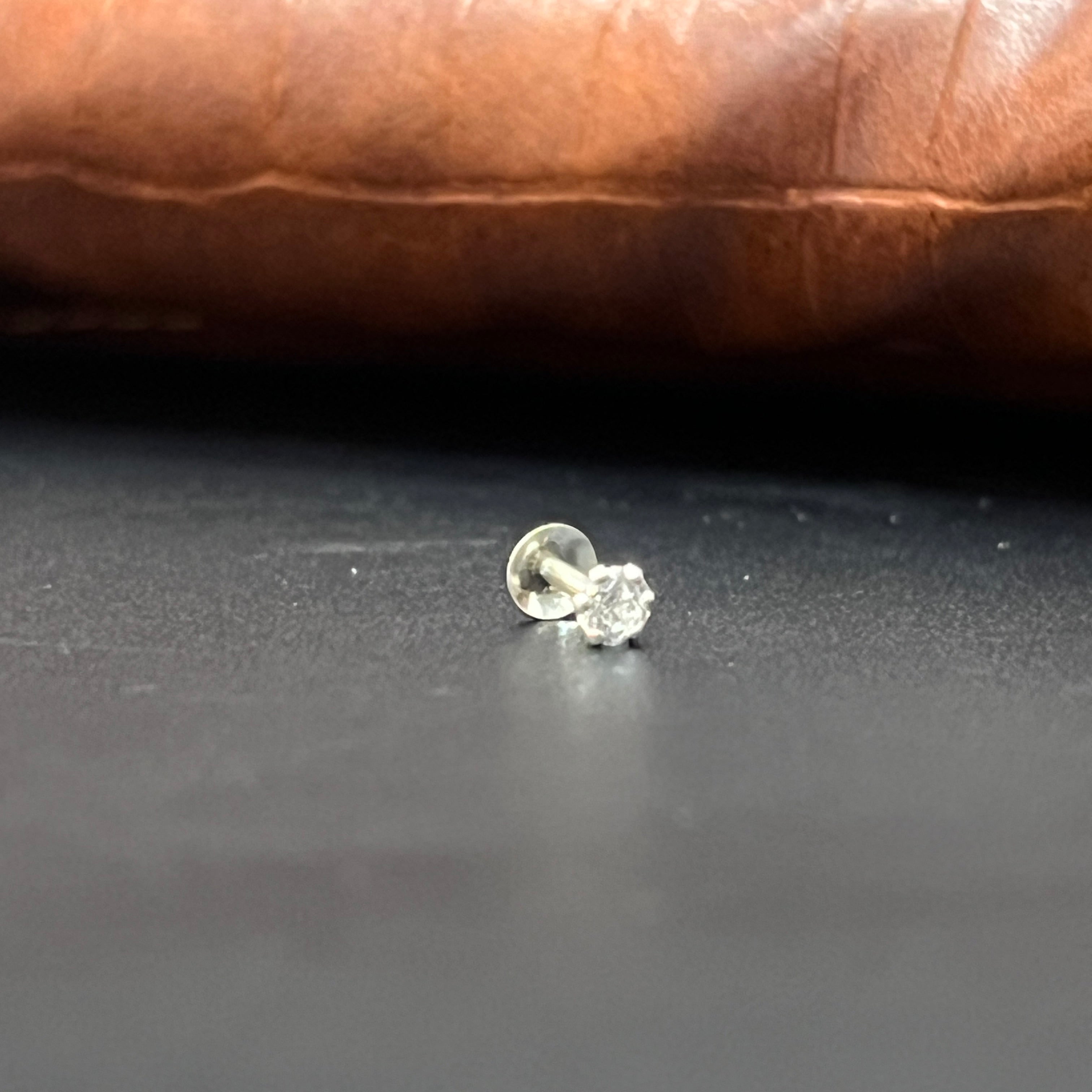 Silver Mens Earrings 3.5mm