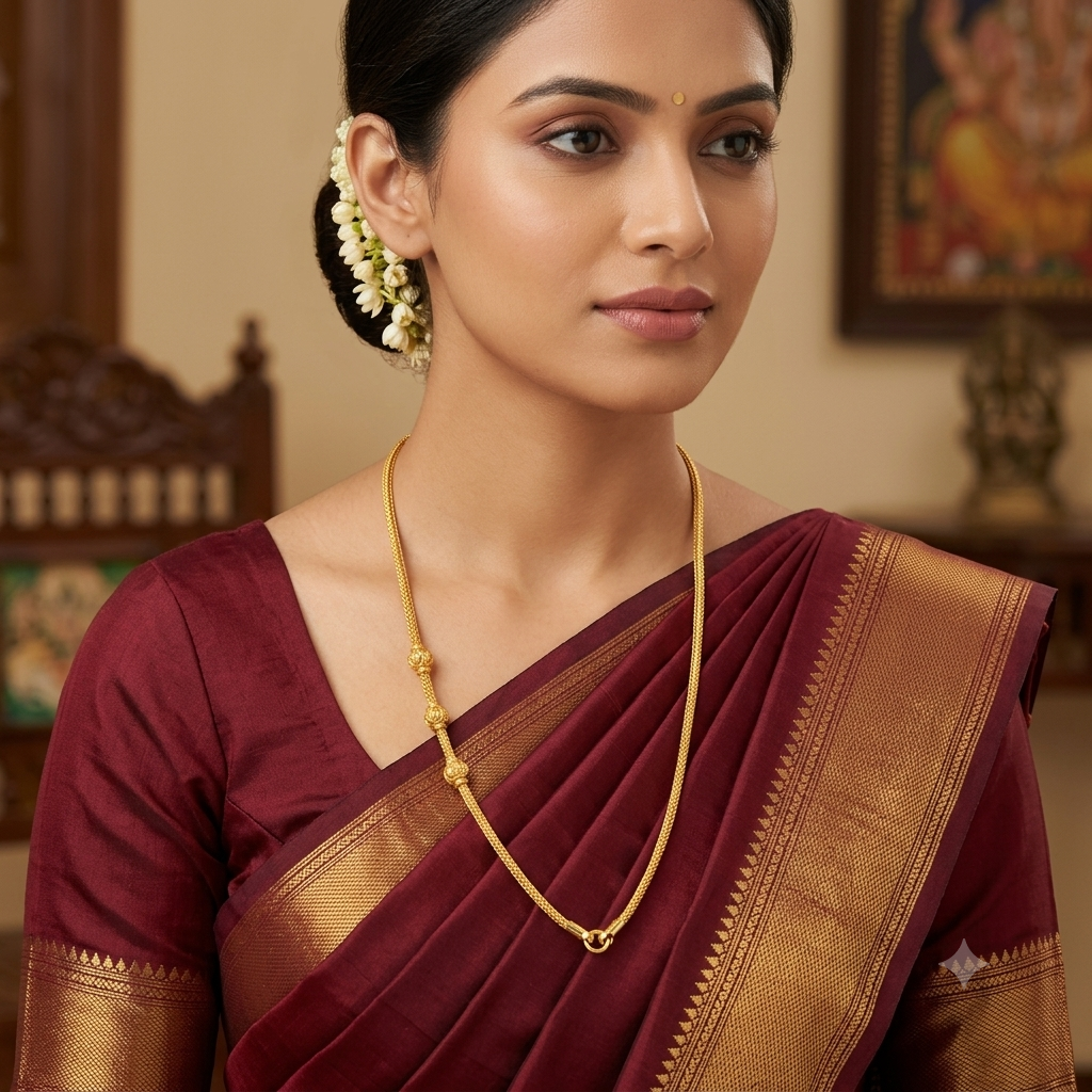 Silver Ladies 3 Ball Thali Saradu 925