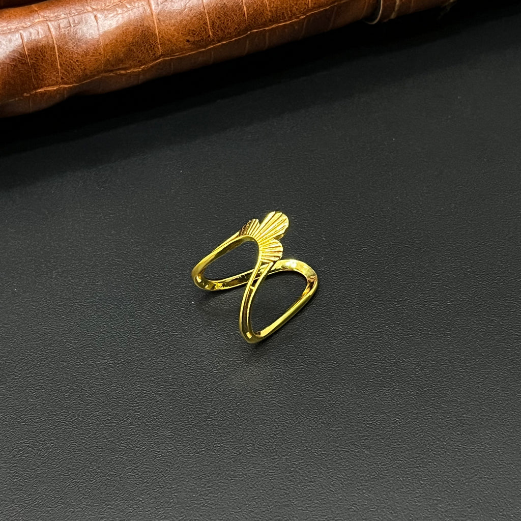 Silver Vanki Ring Gold Finished V05