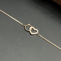 Silver Ladies Bracelet Ring Heart Mess Rose Gold 925