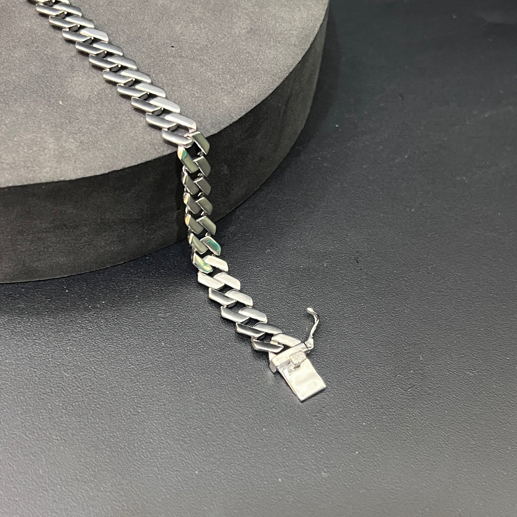 Silver Mens Bracelet Royal Cuban Twist Edition 925