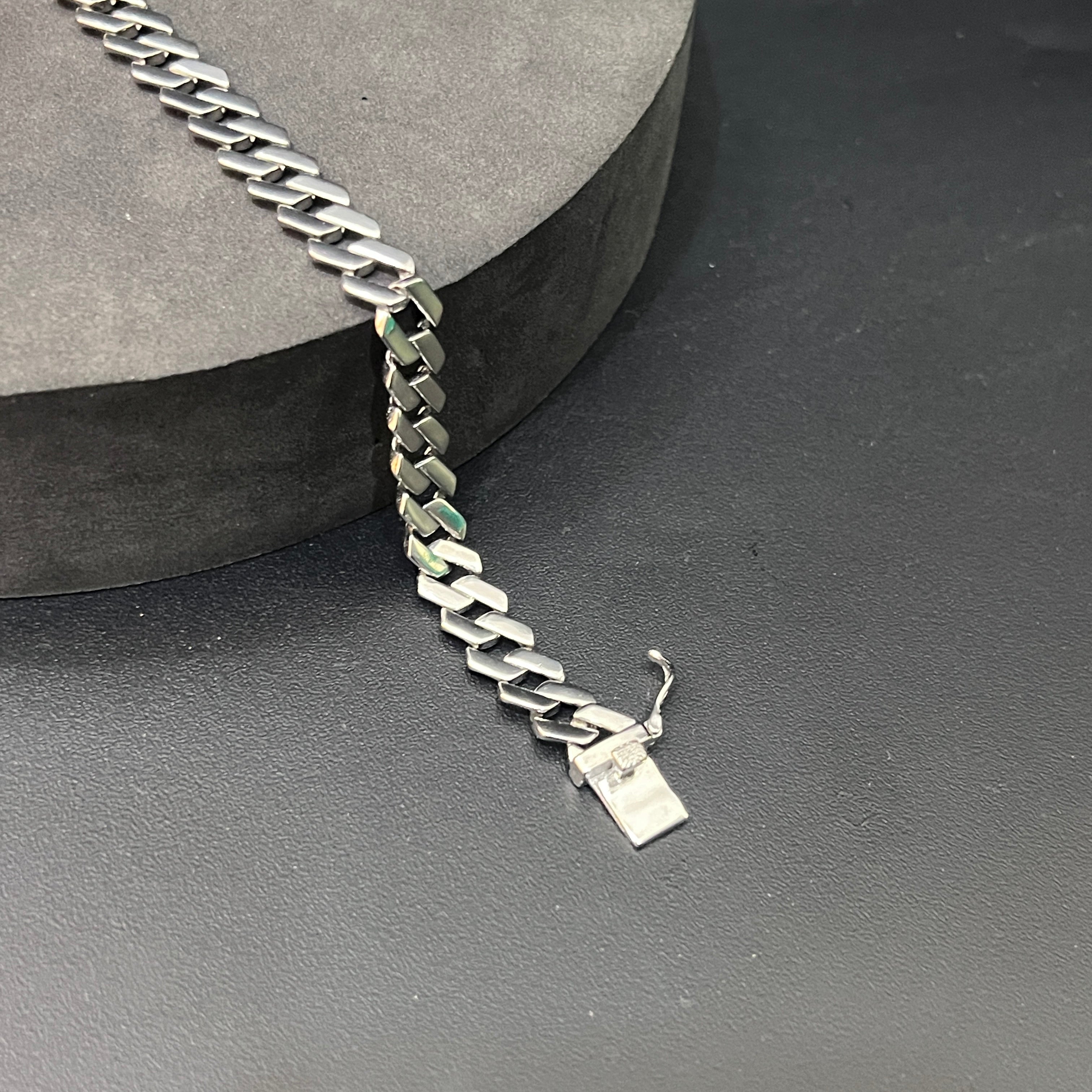Silver Mens Bracelet Royal Cuban Twist Edition 925