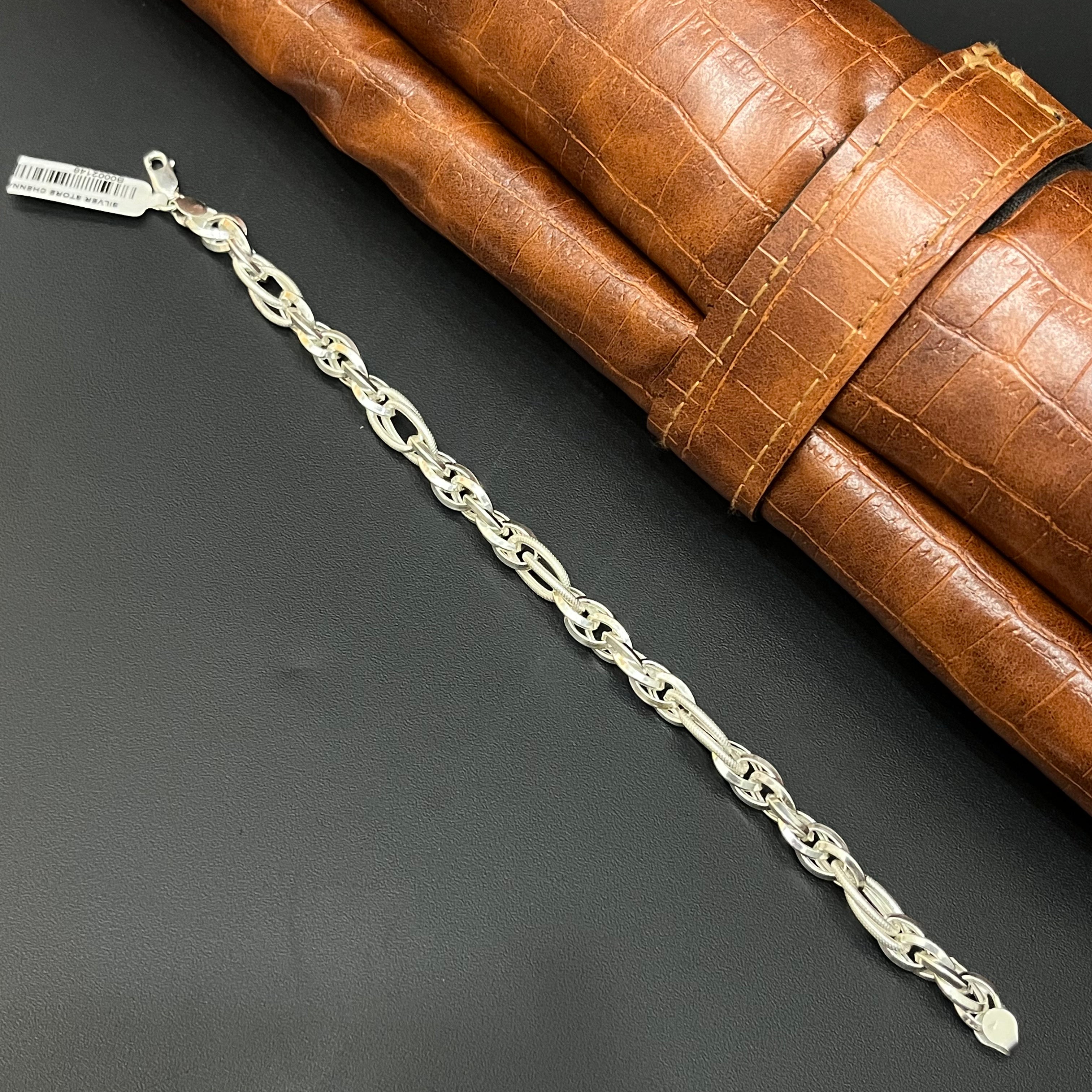 Silver Mens Bracelet Indo Italy MS03 925