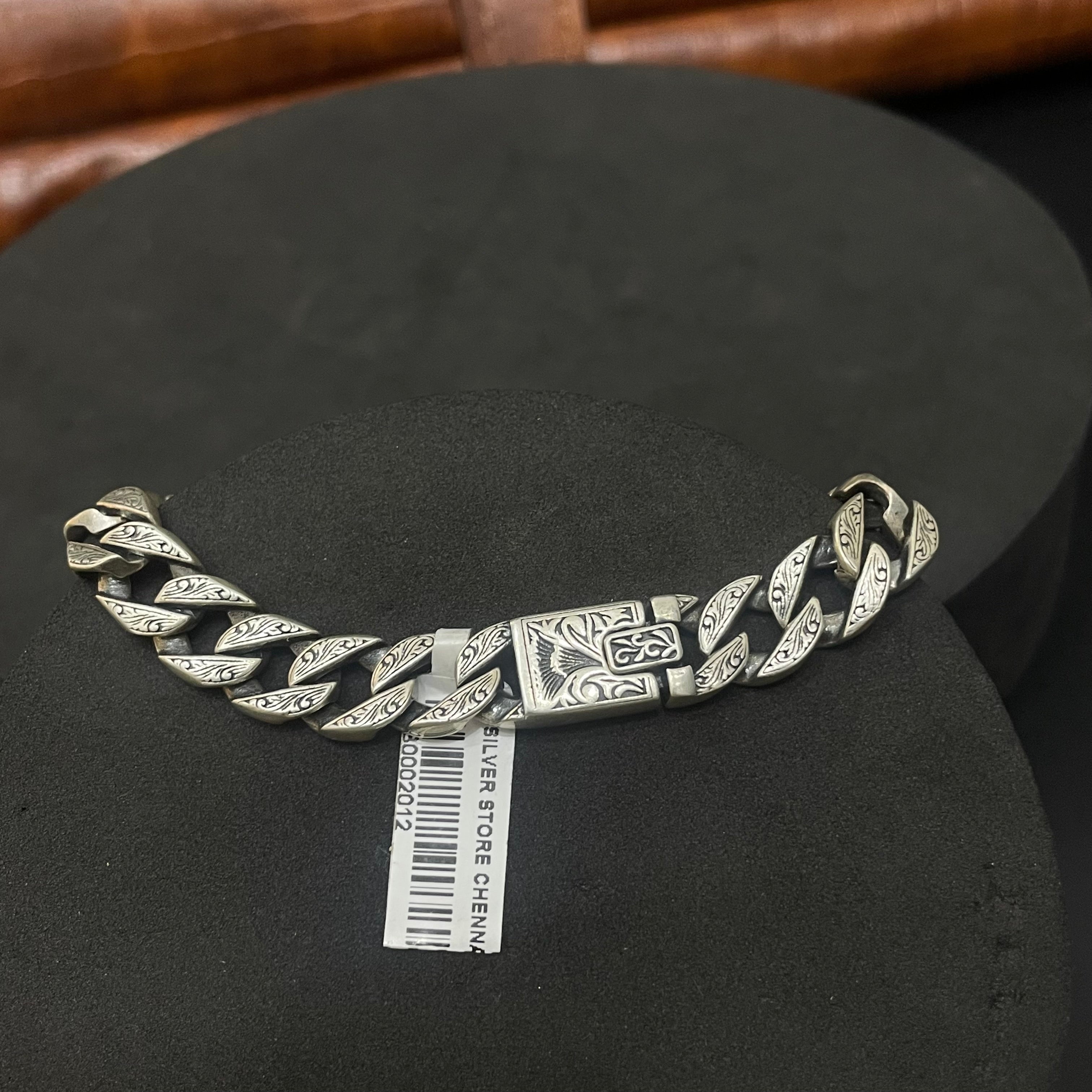 Mens  Silver Bracelet  Lion