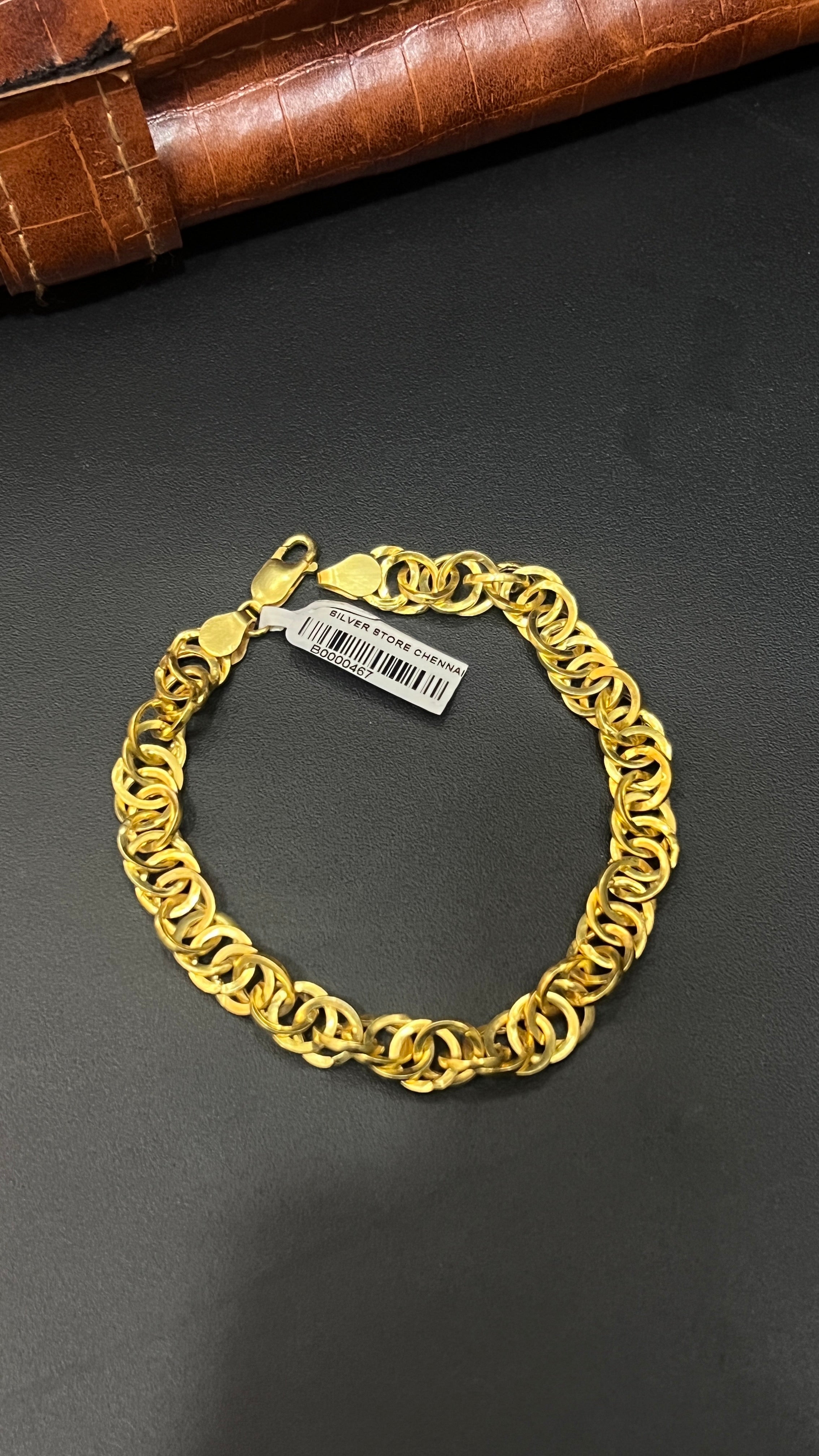 Men’s Silver Bracelet Indo-Italian Interlinked Chain Design B01