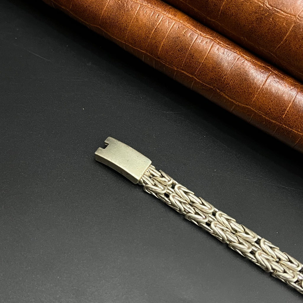 Silver Mens Bracelet Antique Hollow  Oxidised(H) 925