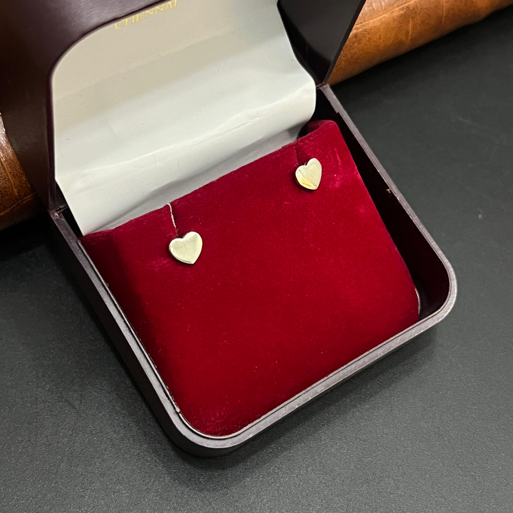 Silver Ladies Second Stud Heart 3D Charm 925