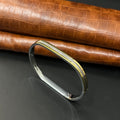 Silver kada Unisex Oval Dual tone K1