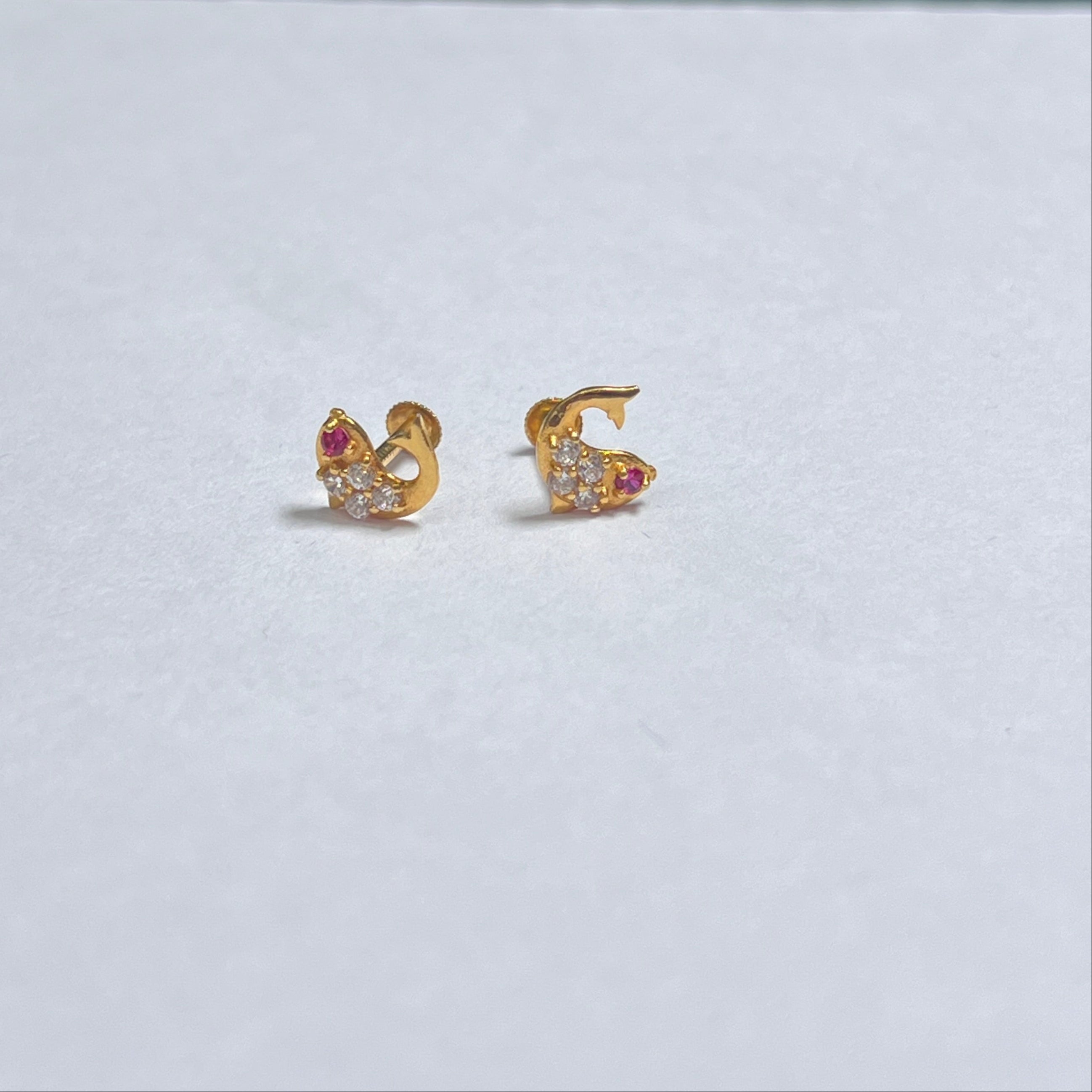 Gold Studs Dolphin