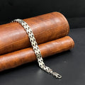 Silver Mens Bracelet W Cut With Luxury Stone  925