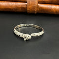 Silver Unisex Kada Adjustable Jaquar Crystal 925