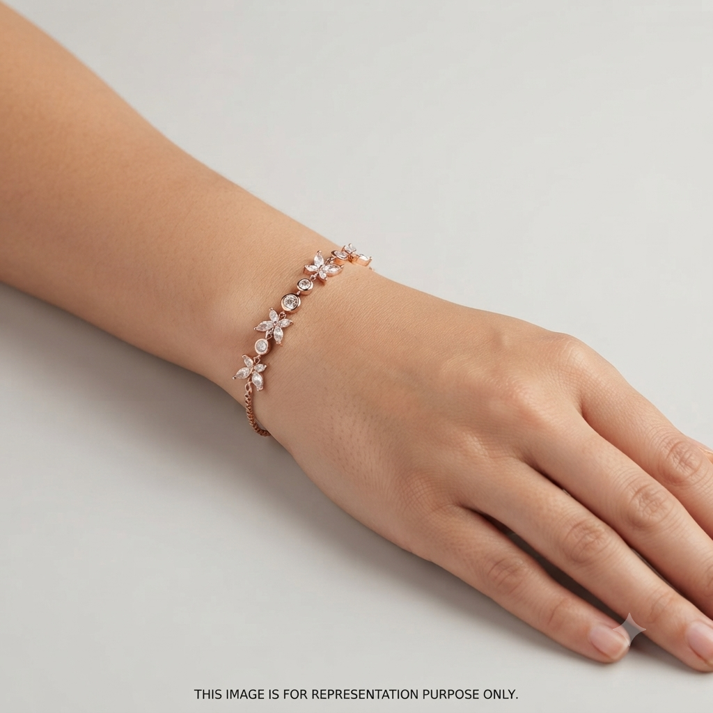 Silver Ladies Bracelet Butterfly Charms Solitare Disc Stone Rose Gold 925