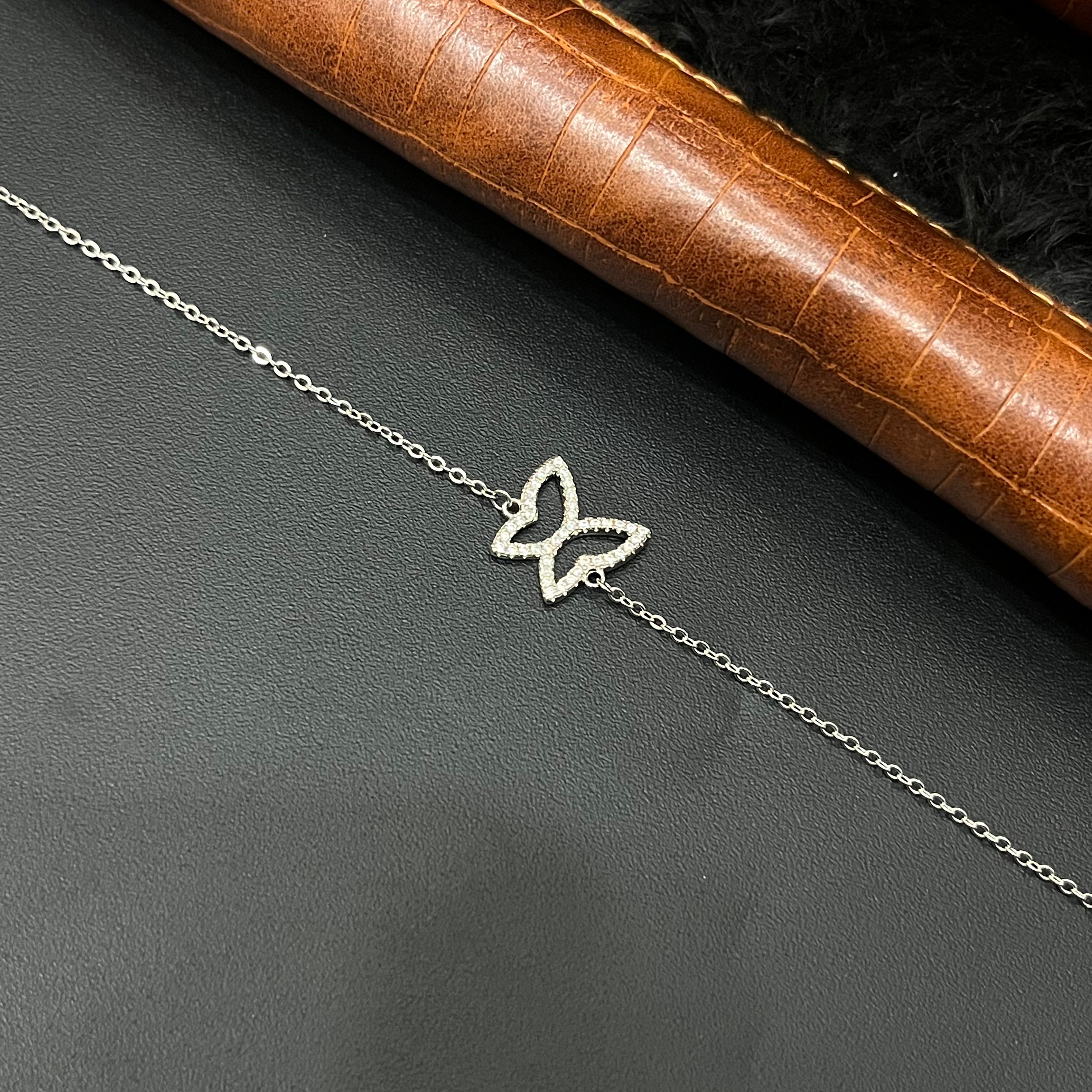 Silver Ladies Bracelet Butterfly