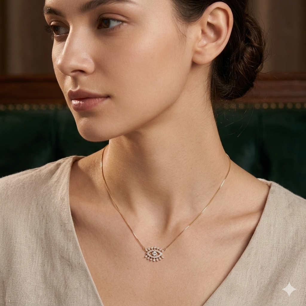 Silver Ladies Chain Eye Rosegold