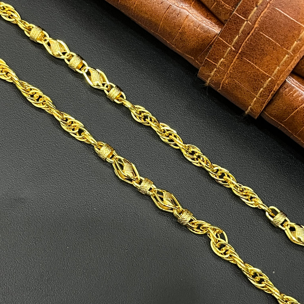 Silver Mens Chain Gold Finished Indo Italian 925