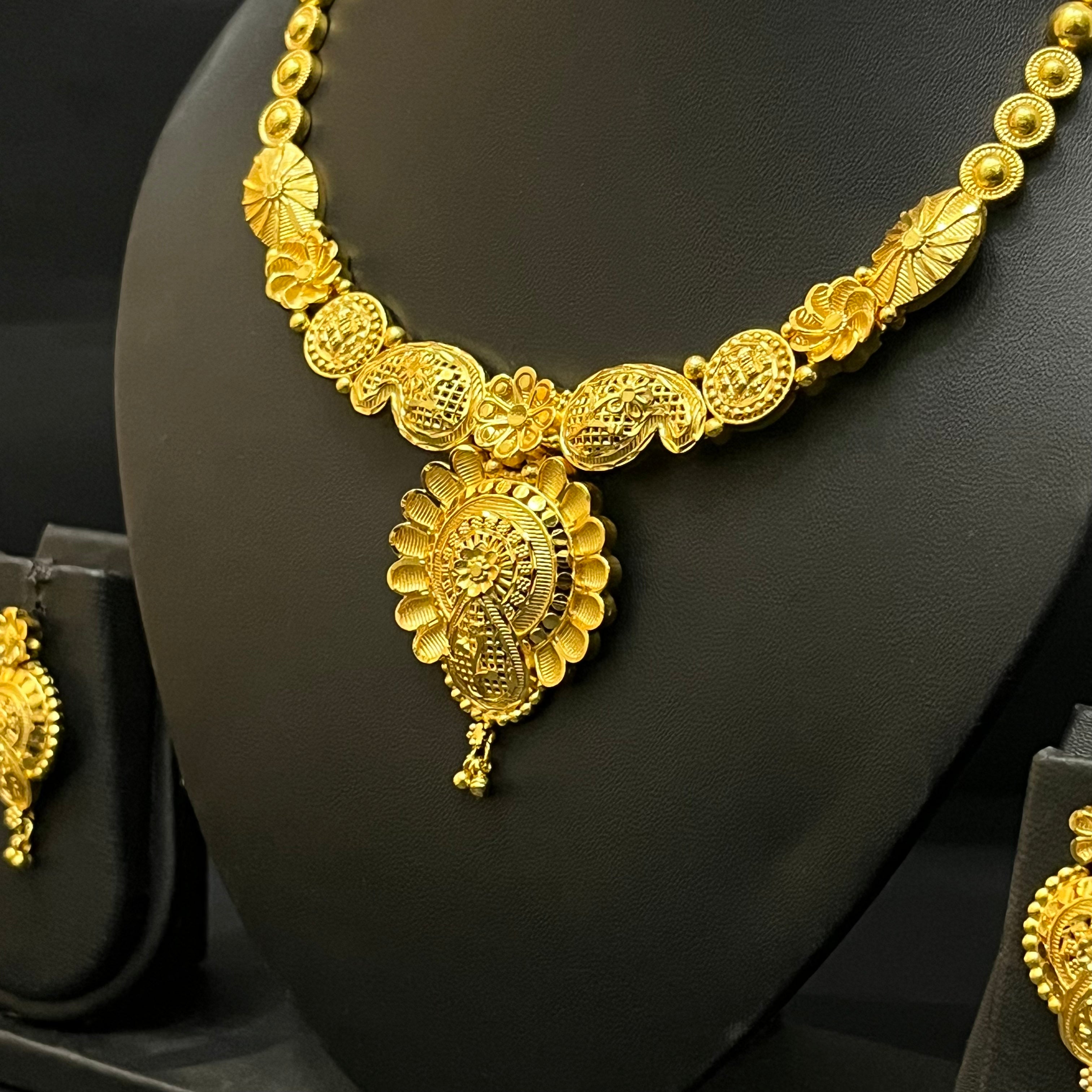Silver Neckalce Gold Finished Bombay 925 B2