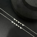 Silver Ladies Anklet_String of Hearts SS