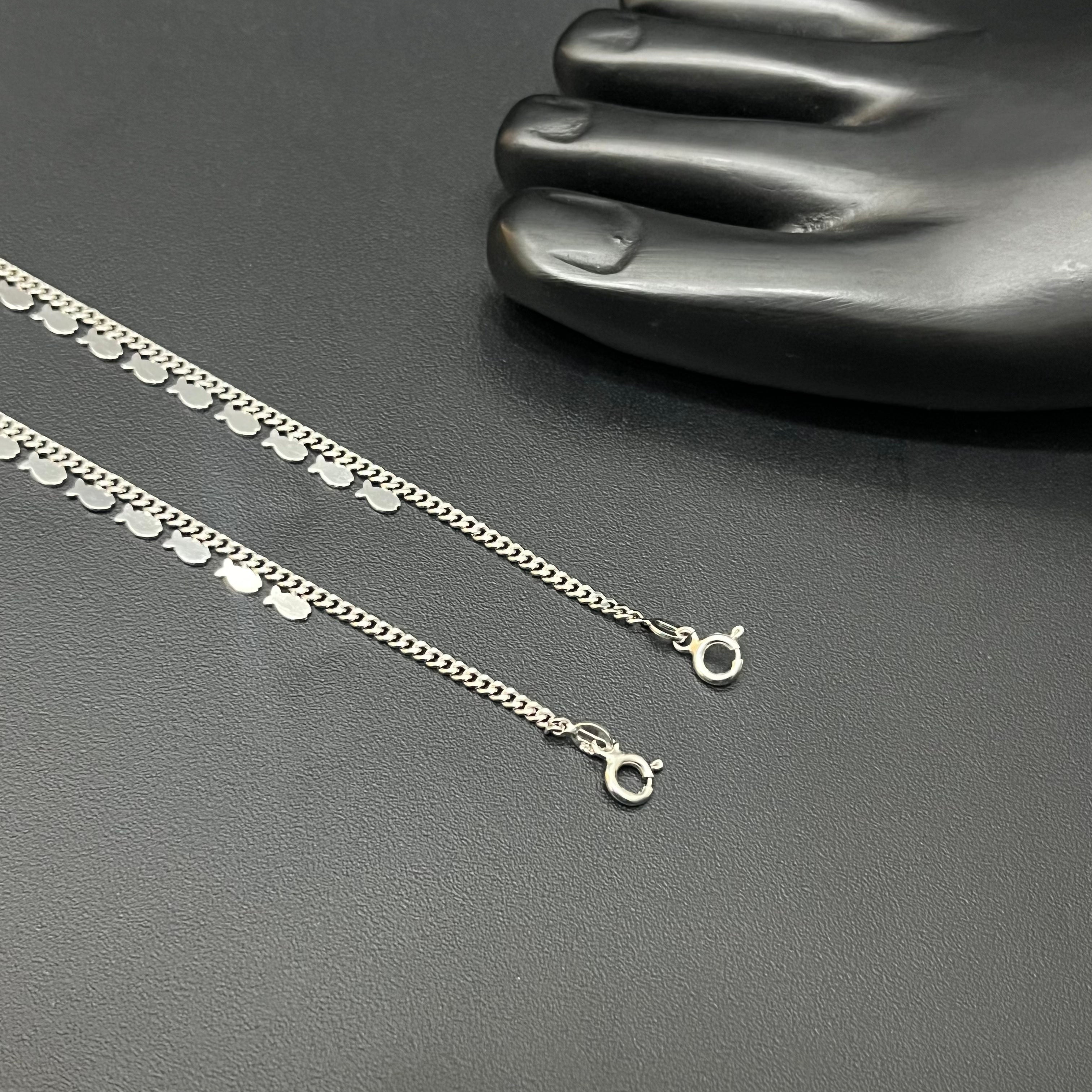 Silver Ladies Anklet Fish Cut