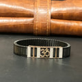 Silver Mens Flexible Bracelet OM Rosegold FB1 925