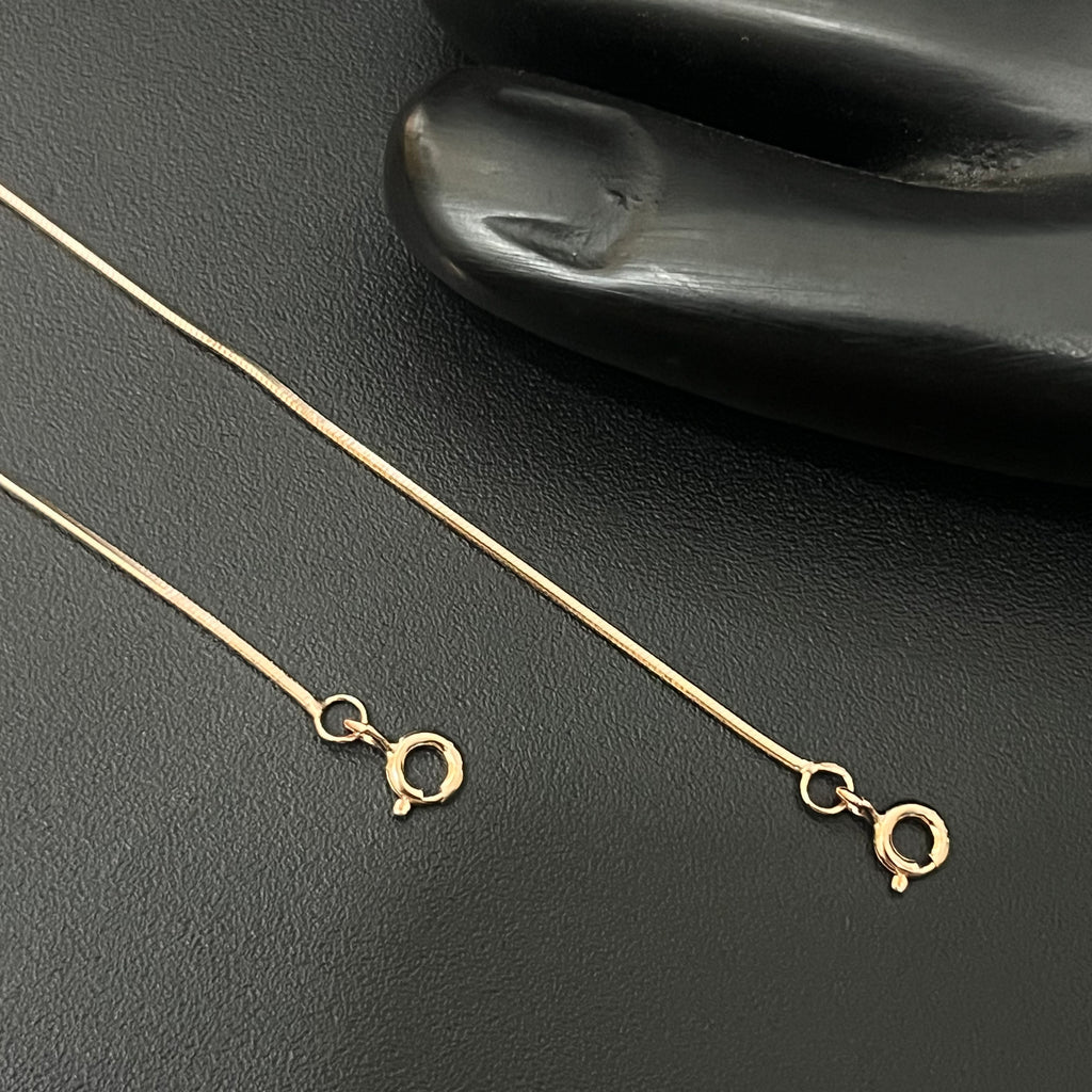 Silver Ladies Anklet Box Cut Rosegold 925