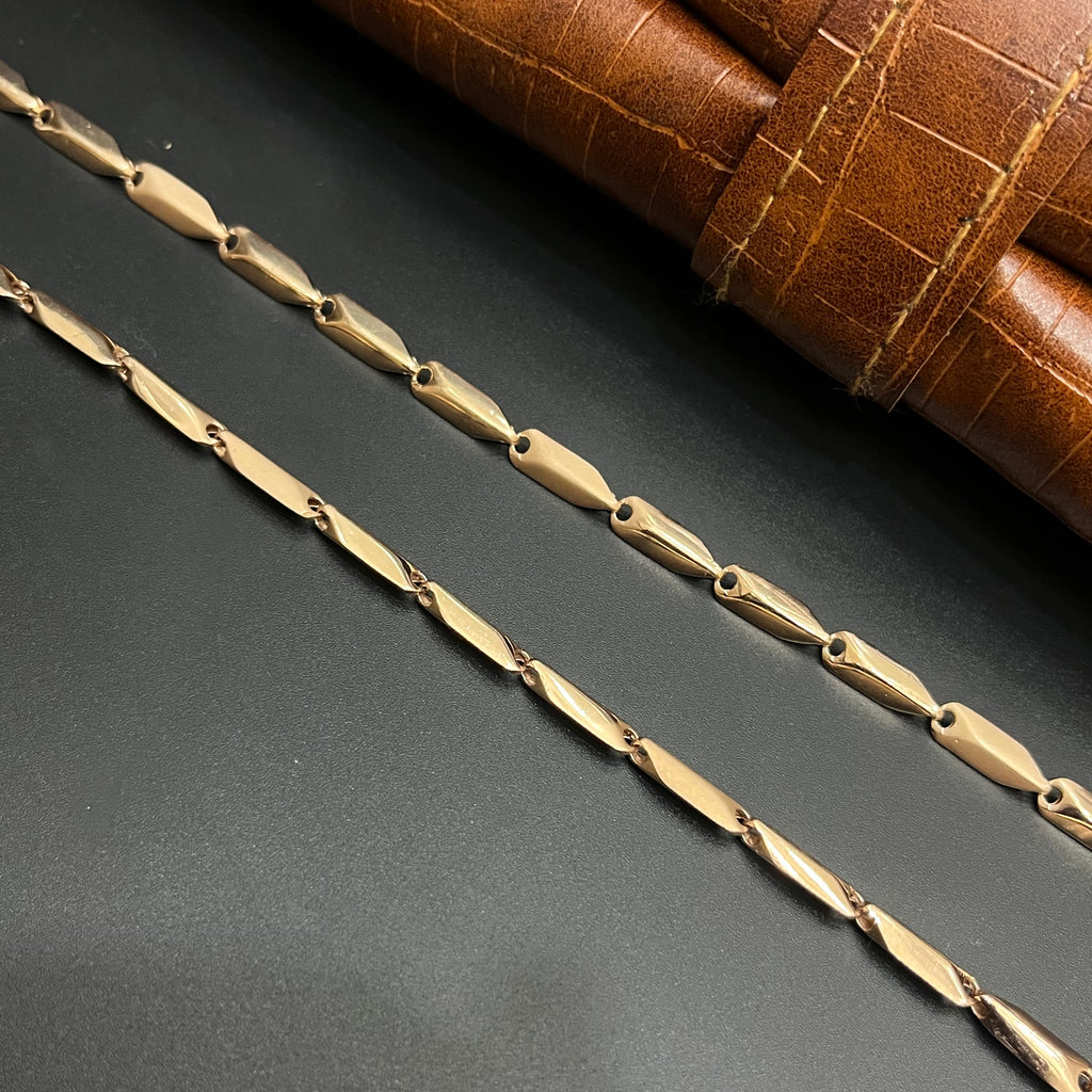 Silver Mens Chain Arrowhead Petal Link Rose Gold 925