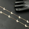 Silver Ladies Anklet Butterfly Rosegold 925