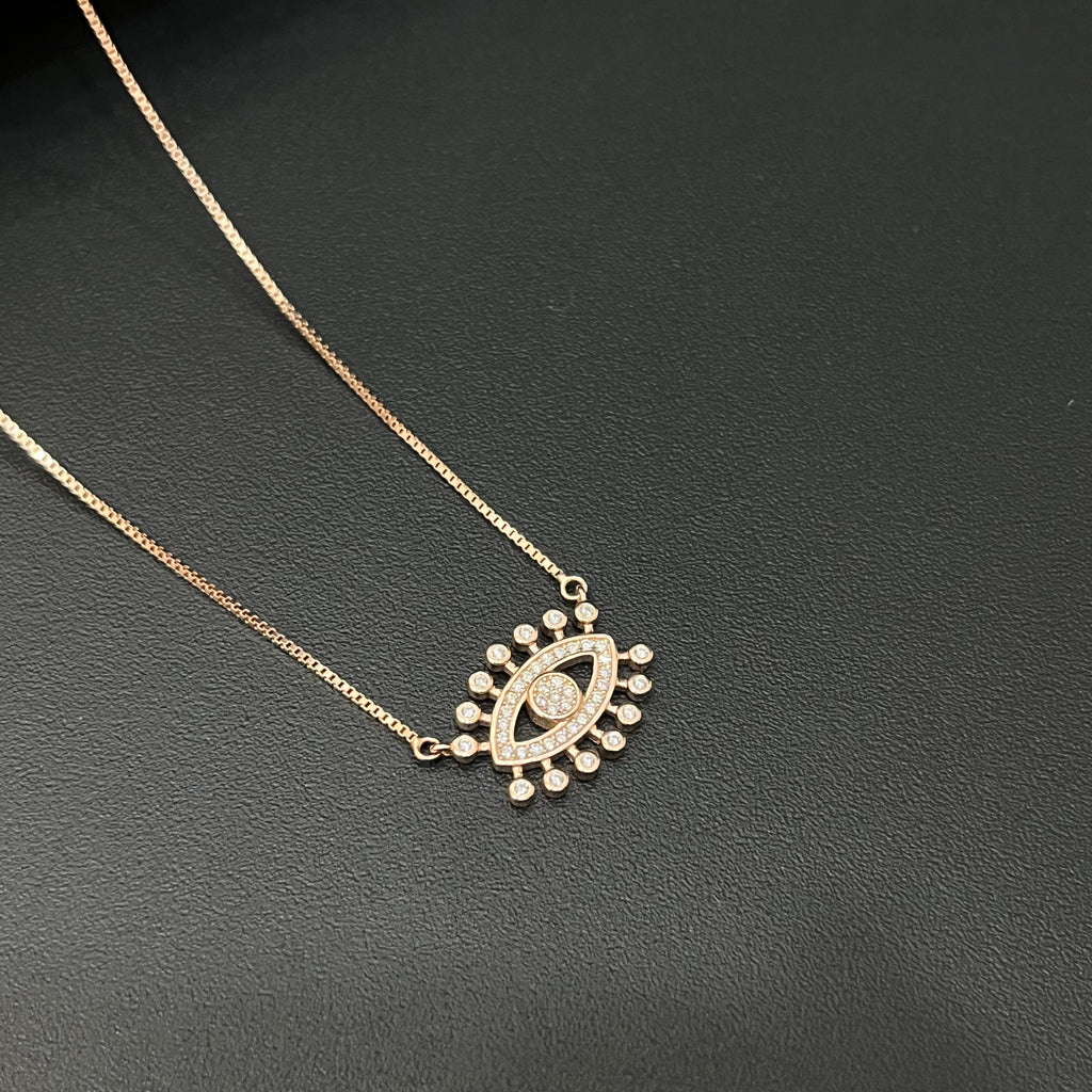 Silver Ladies Chain Eye Rosegold