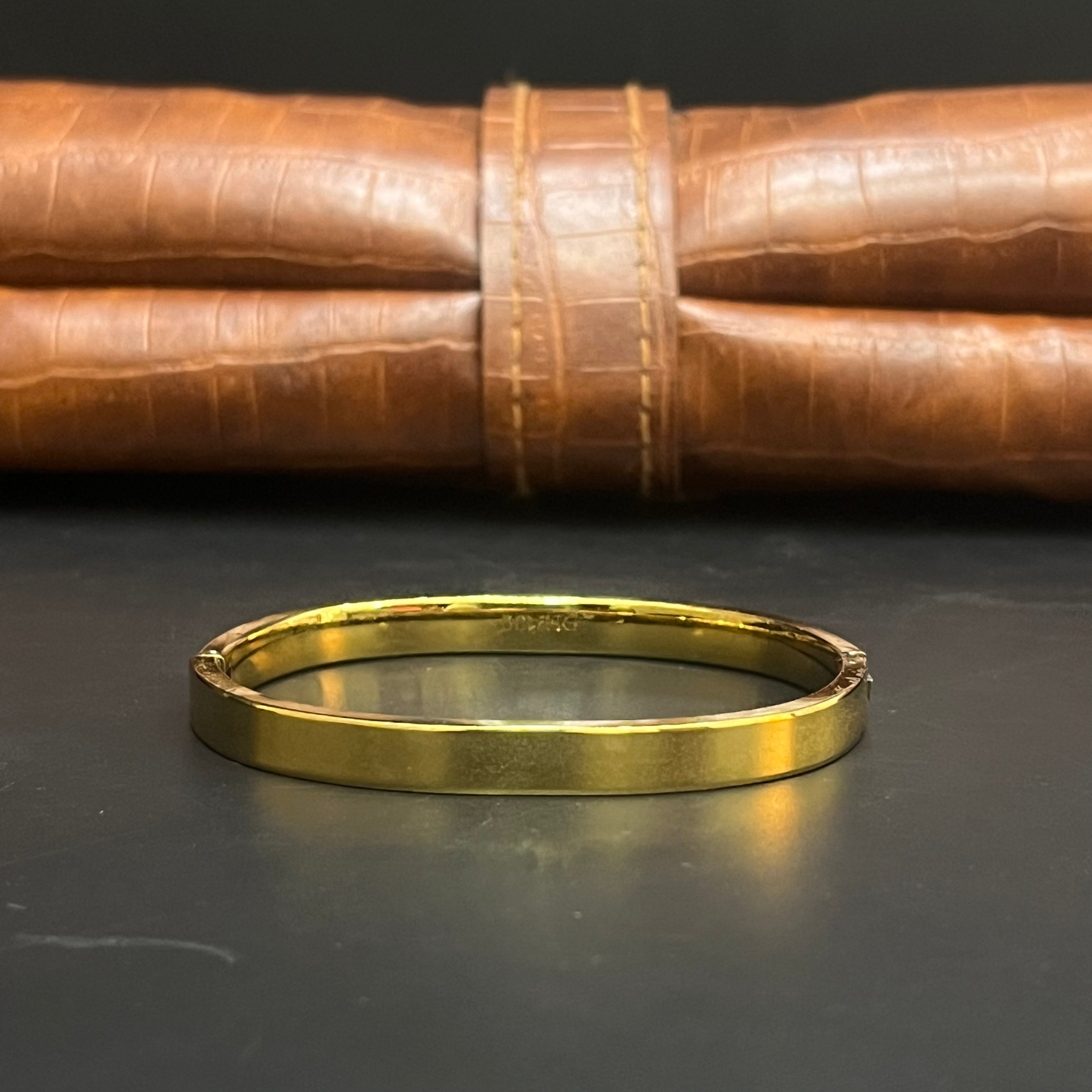 Men's Oval Shape Kada Gold Finish