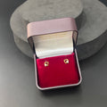 Gold Studs Double Heart
