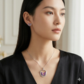 Silver Ladies Pendant Chain Hexo Butterfly