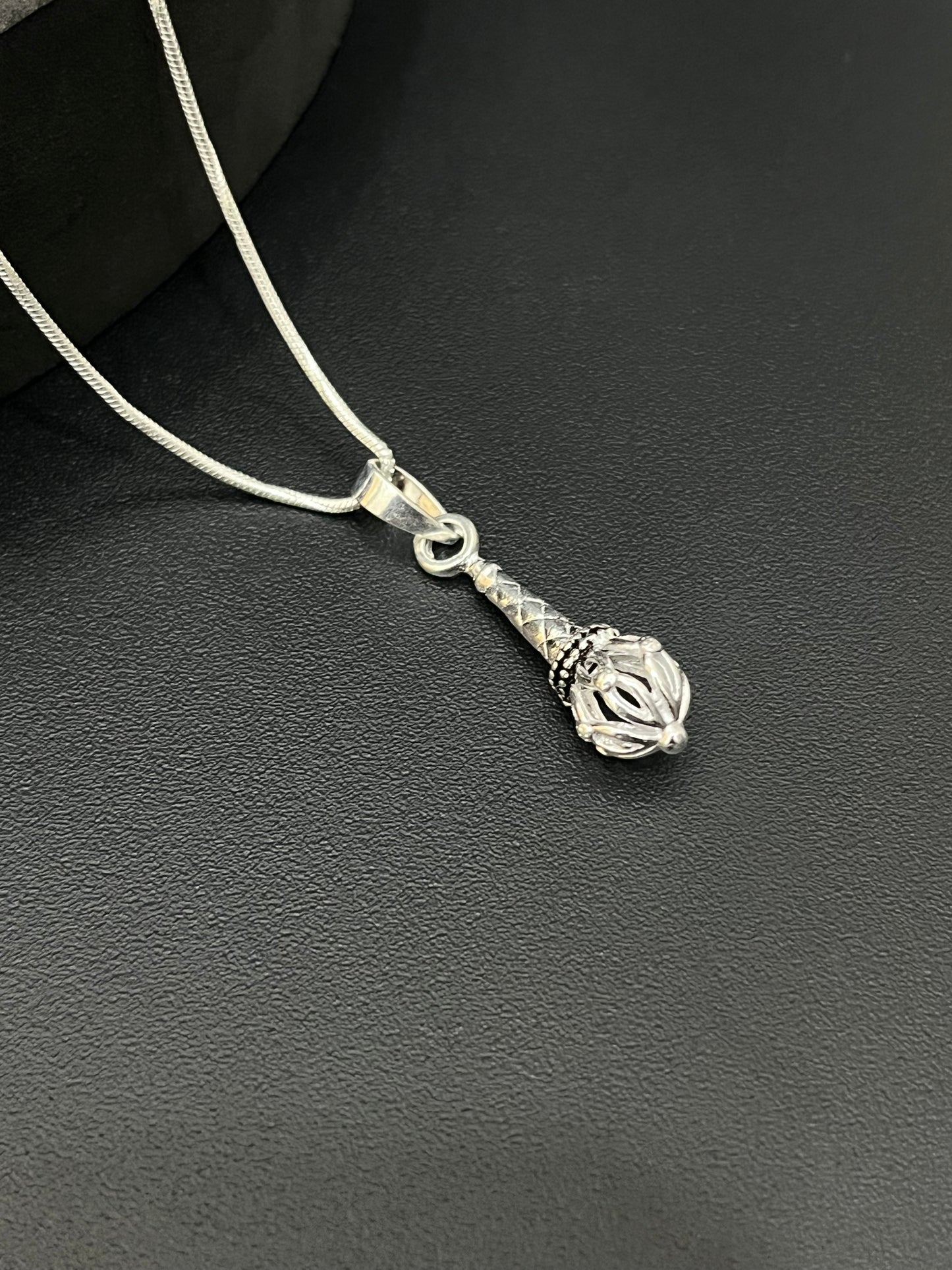 Silver Hanuman Gadha Pendant