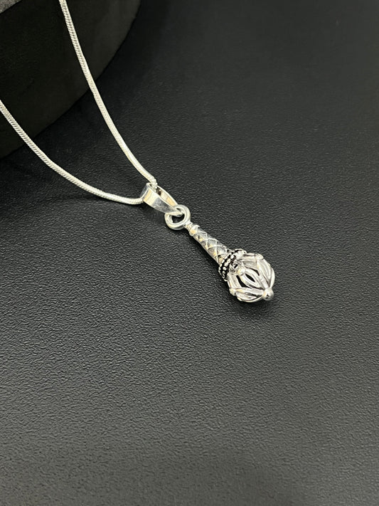 Silver Hanuman Gadha Pendant
