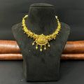Silver Antique Necklace Gold Finished N02