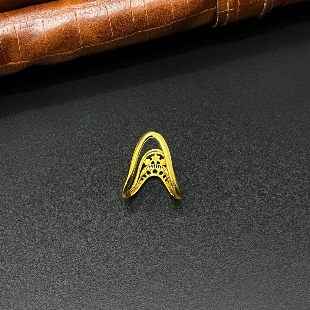 Silver Vanki Ring Gold Finished V06