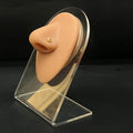 Gold Nosepin White & Red Stone