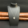 Silver Ladies Pendant Chain Fabulous Heart Charms 3D 925