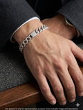 Silver Gents Cuban Bracelet Centre 2