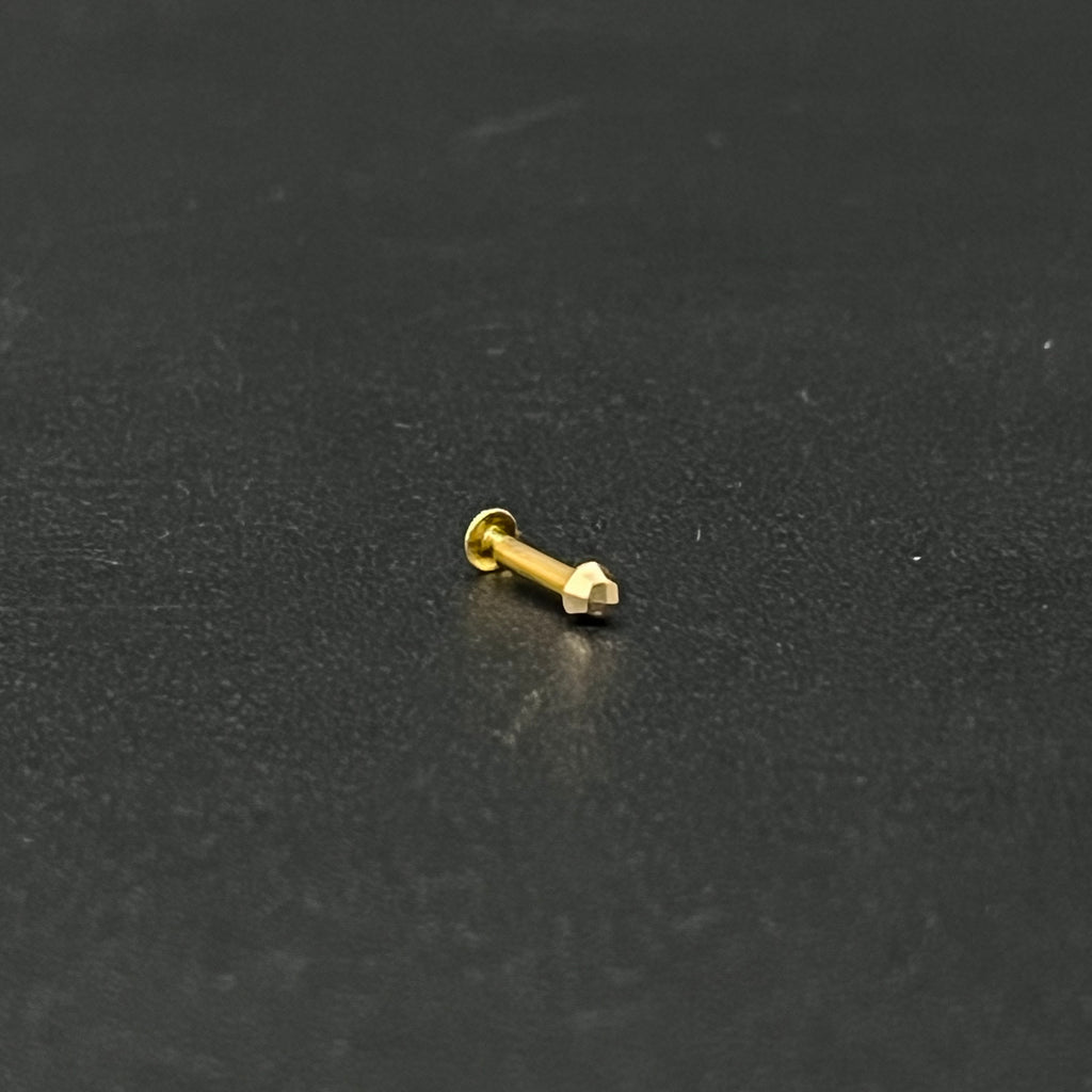 Gold Nosepin 2mm Plain