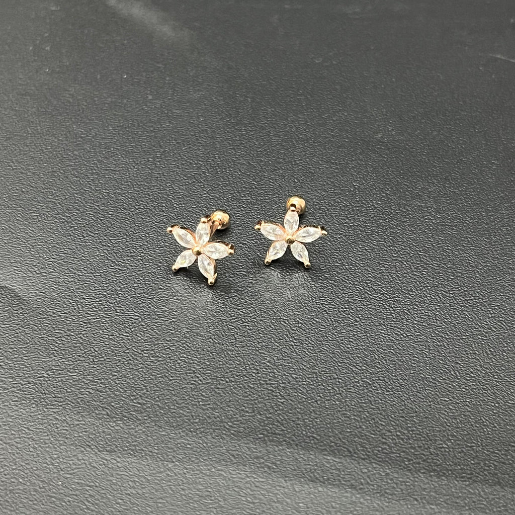 Silver Ladies Second Stud Flower RG 925