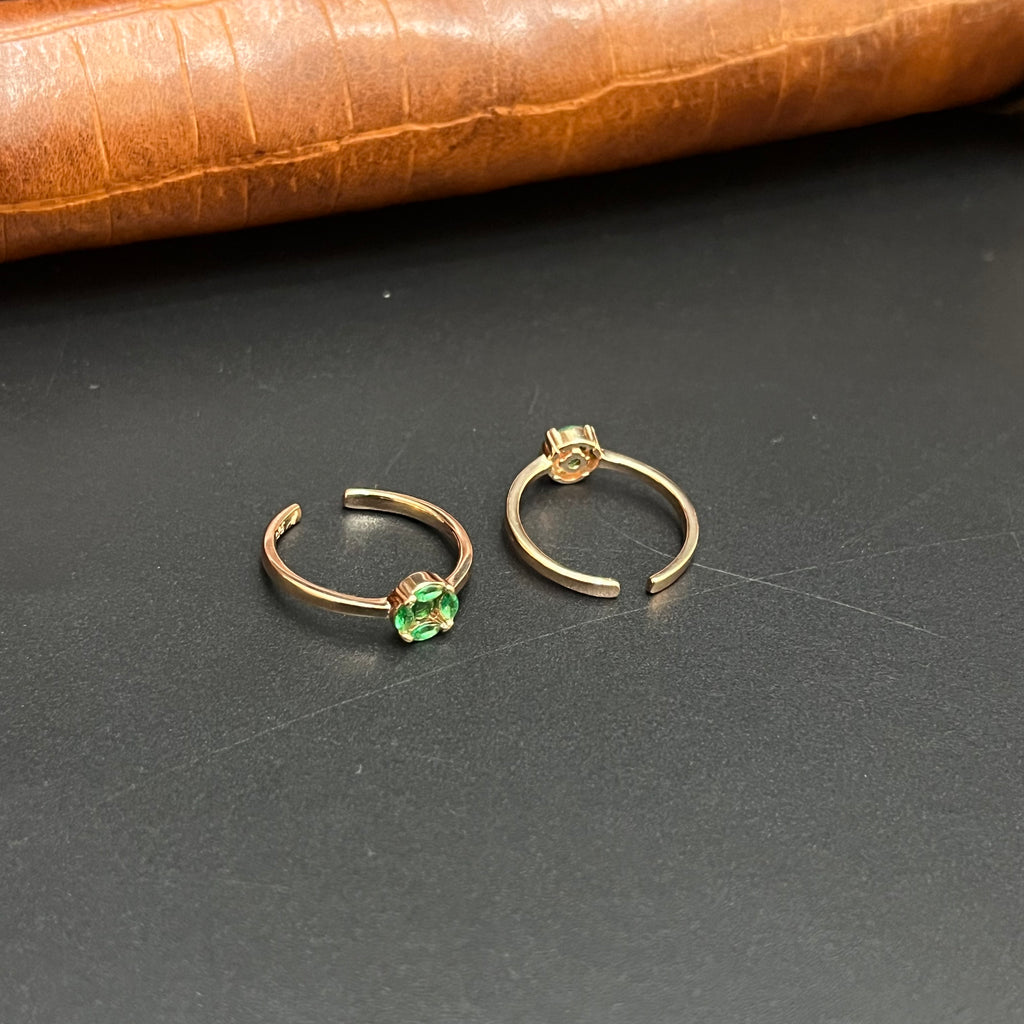 Silver Ladies Toe Rings 925 Greenz Circle 925