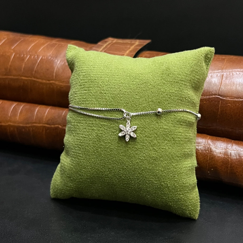 Silver Ladies Bracelet Crystal Petal Grace 925