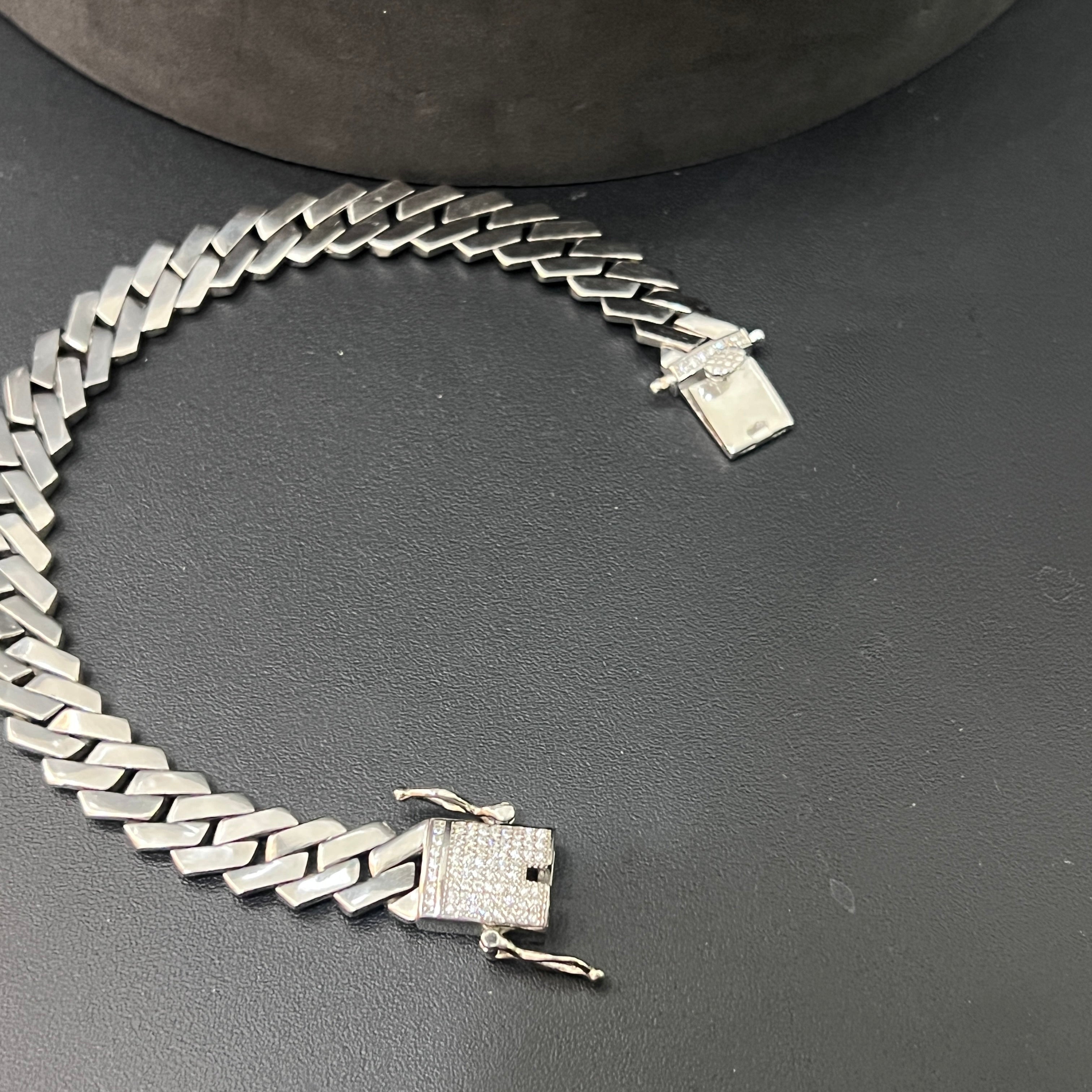 Silver Mens Bracelet Royal Cuban Link 925