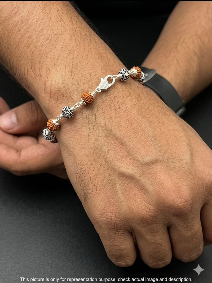 Silver Rudraksh Bracelet