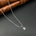 Silver Ladies Chain Lock Pendant