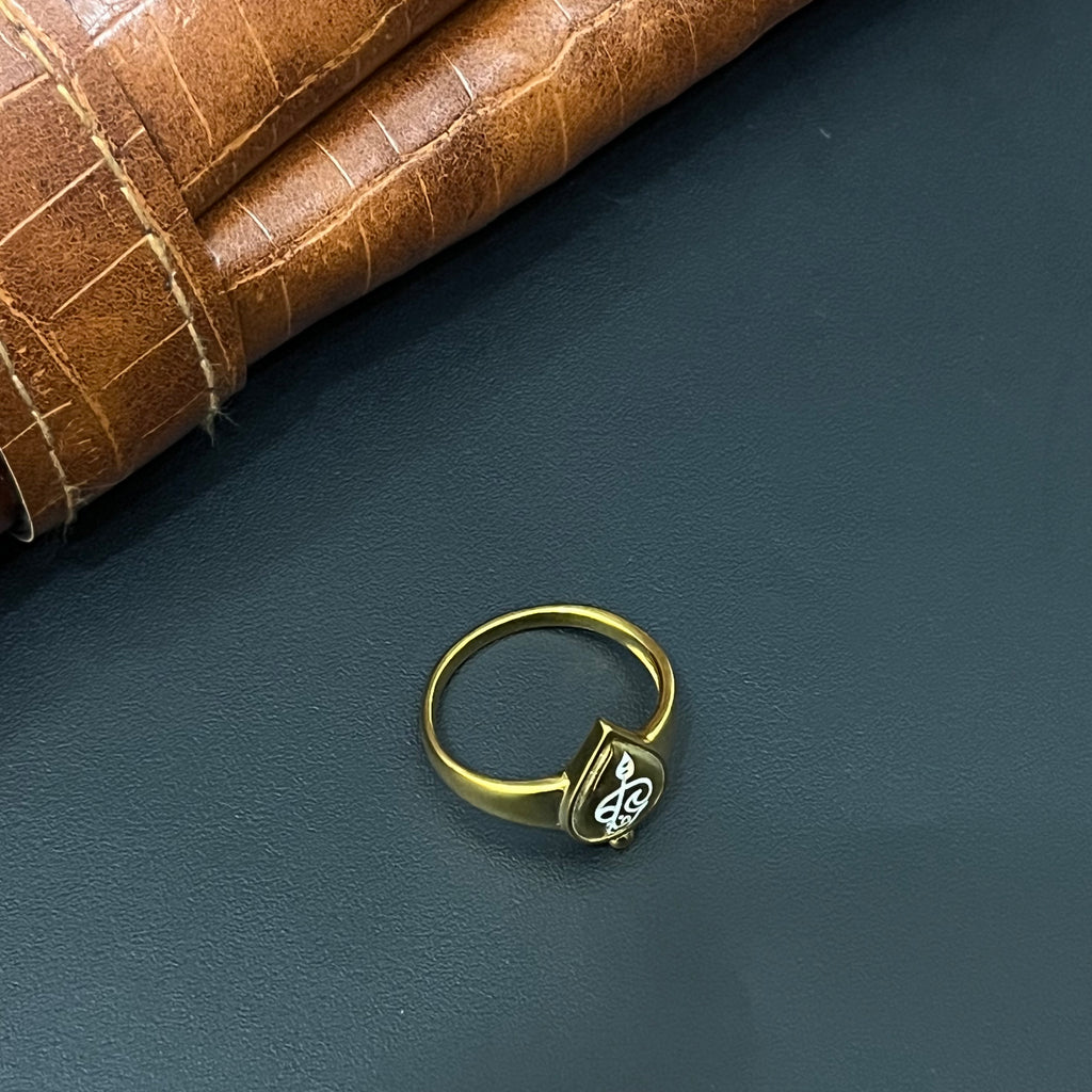 Silver Ring Vel Gold Finished 925