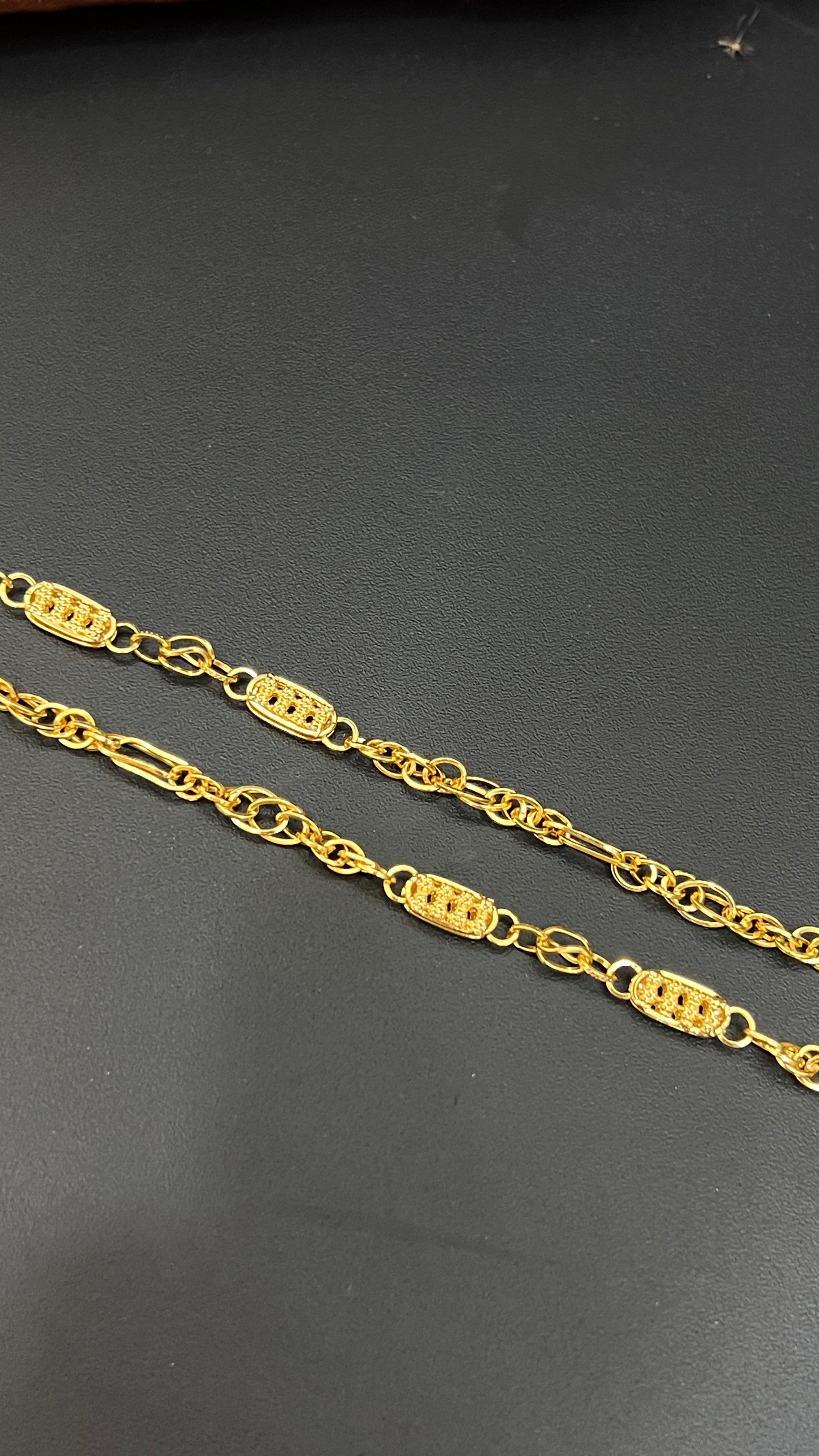 Silver Mens Chain Italian Gold Finished